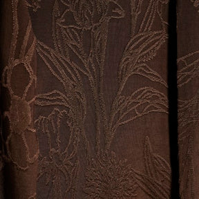 Brown Jacquard Scarf Tie Top