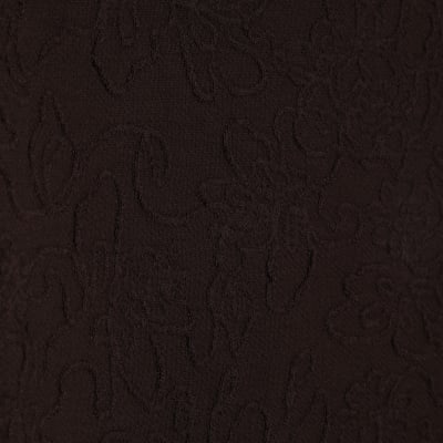Brown Jacquard Short Sleeve Boxy T-shirt