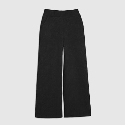 Brown Jacquard Wide Leg Trousers
