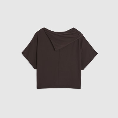 Brown Knitted Cape Jumper