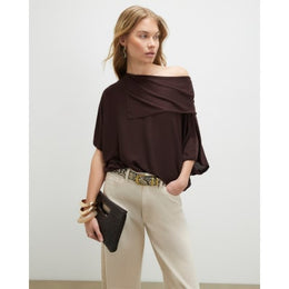 Brown Knitted Cape Jumper