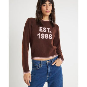 Brown Knitted EST 1988 Jumper