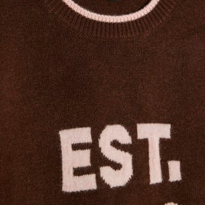 Brown Knitted EST 1988 Jumper