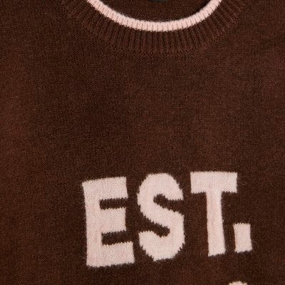 Brown Knitted EST 1988 Jumper
