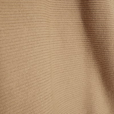 Brown Knitted High Neck Jumper