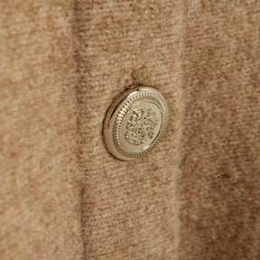 Brown Knitted Peplum Cardigan