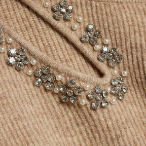 Brown Knitted Roll Neck Cut Out Jumper