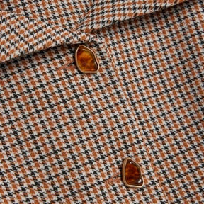Brown Lapel Check Waistcoat