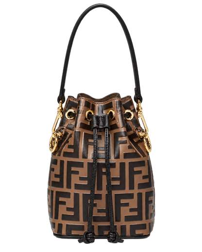 Brown leather mini-bag