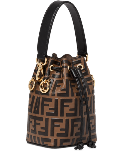 Brown leather mini-bag