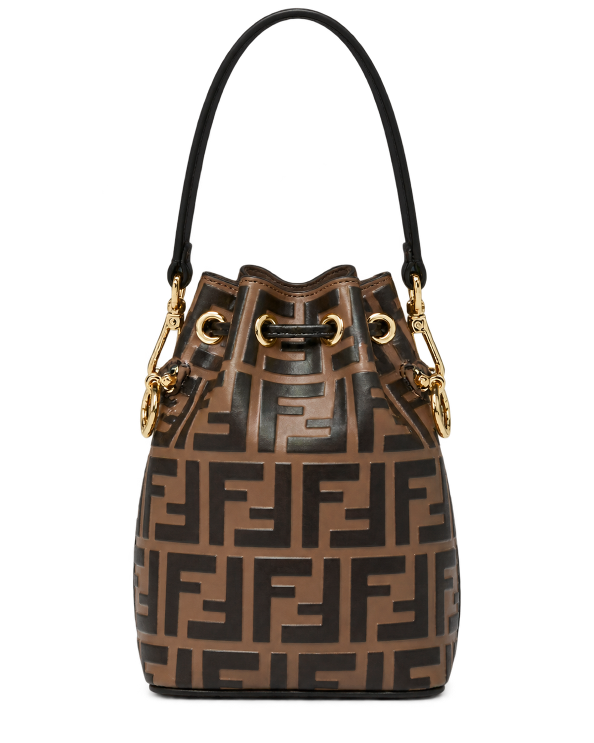 Brown leather mini-bag