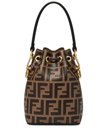 Brown leather mini-bag