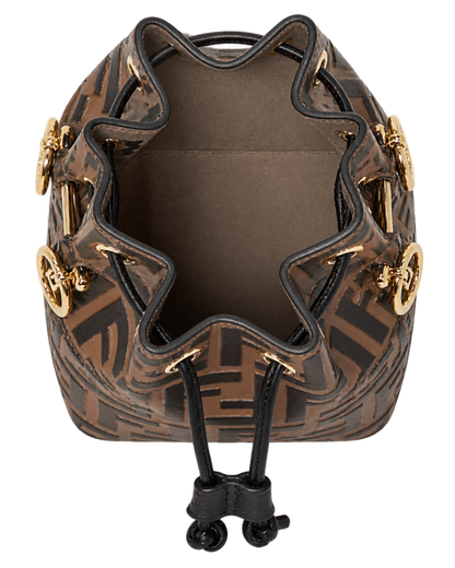 Brown leather mini-bag