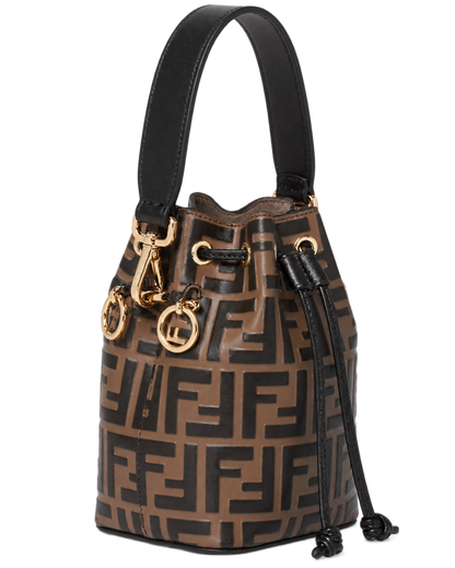 Brown leather mini-bag