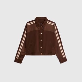 Brown Long Sleeve Hybrid Denim Jacket