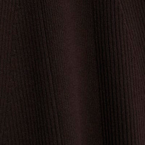 Brown Long Sleeve Knitted Mini Dress