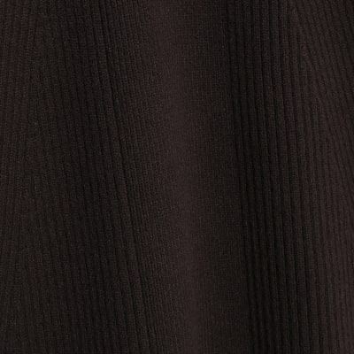 Brown Long Sleeve Knitted Mini Dress