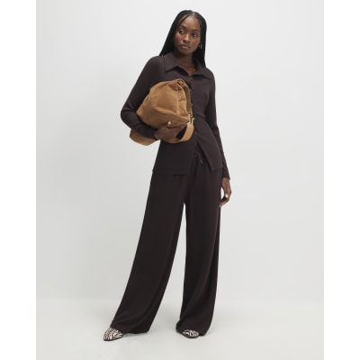 Brown Long Sleeve Premium Button Up Shirt