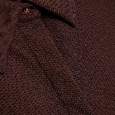 Brown Long Sleeve Shoulder Padded Shirt
