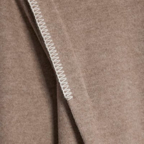 Brown Long Sleeve Whipstitch Sweatshirt