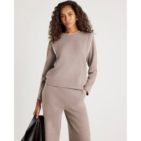 Brown Long Sleeve Whipstitch Sweatshirt