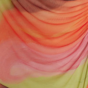 Brown Mesh Sleeveless Ruched Midi Dress