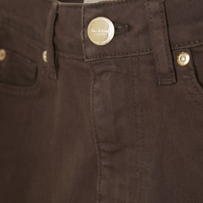 Brown Mid Rise Bootcut Jeans