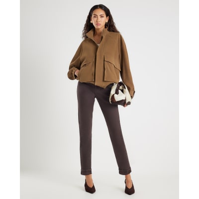 Brown Mid Rise Mom Sculpt Jeans