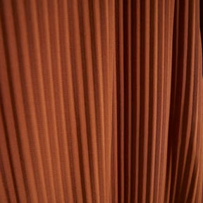 Brown Plisse Wide Leg Trousers
