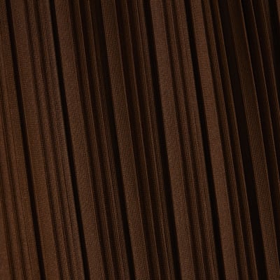 Brown Plisse Wide Leg Trousers