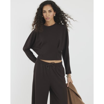 Brown Premium Batwing sleeve Sweatshirt