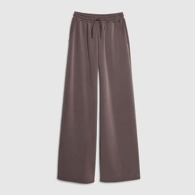 Brown Premium Drawstring Wide leg joggers