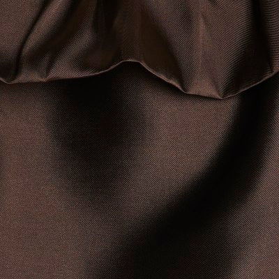Brown Premium Frill Detail Bardot Top