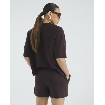 Brown Premium High Waisted Shorts