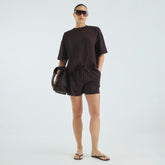 Brown Premium High Waisted Shorts
