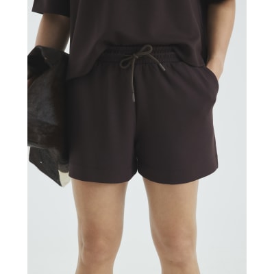Brown Premium High Waisted Shorts