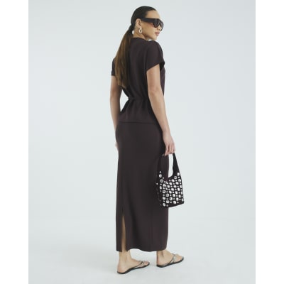 Brown Premium Maxi Skirt