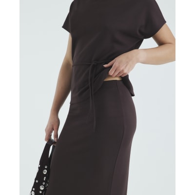 Brown Premium Maxi Skirt