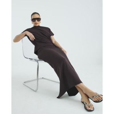 Brown Premium Maxi Skirt