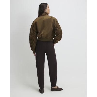 Brown Premium Pleat Front Trousers