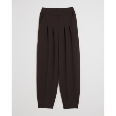 Brown Premium Pleat Front Trousers