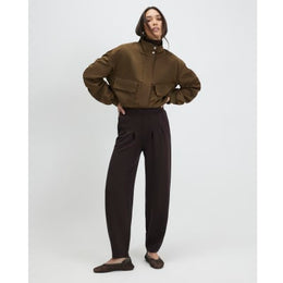 Brown Premium Pleat Front Trousers