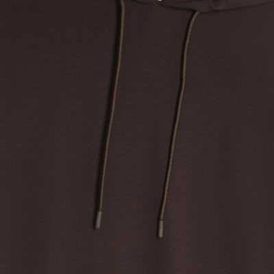 Brown Premium Short Sleeve Hooded Top
