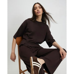 Brown Premium Short Sleeve Tuck Side Top