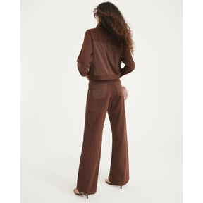 Brown Relaxed Straight Leg Hybrid Jeans