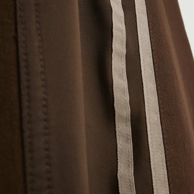 Brown Relaxed Straight Leg Hybrid Jeans