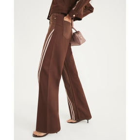 Brown Relaxed Straight Leg Hybrid Jeans