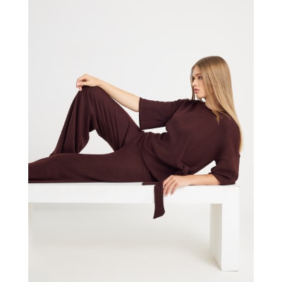 Brown Ribbed Trousers