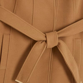 Brown Short Belted Wrap Coat