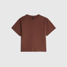 Brown Short Sleeve Boxy T-shirt